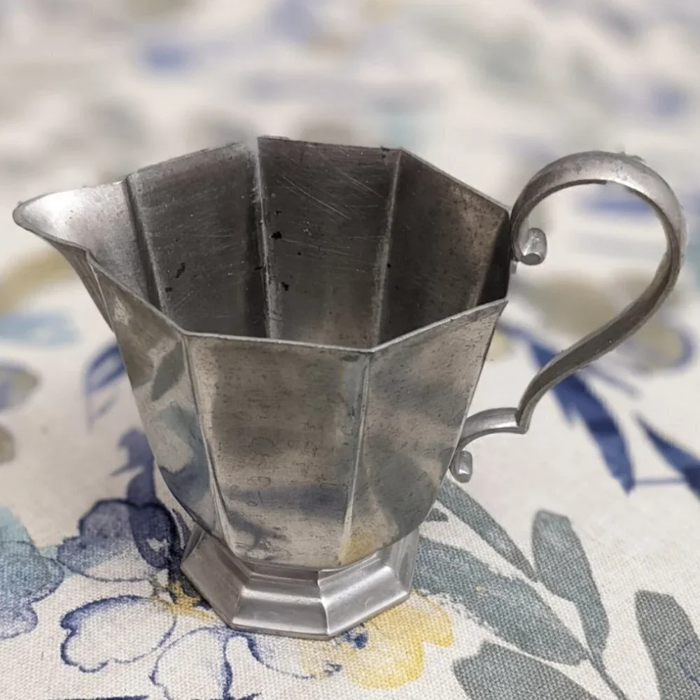 Vintage Gorham Octette Pewter ph4 Creamer boat, pourer, coffee, 70s, 80s